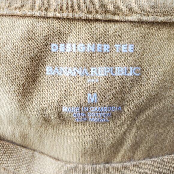 Banana Republic Factory Yellow Designer Tee Peplum Shirt M - Picture 6 of 7